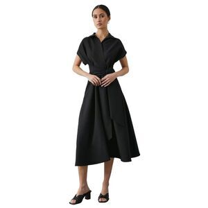 Principles Womens/Ladies Front Tie Midi Dress / Black